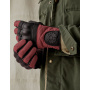 Motorcycle Gloves Belstaff Hampstead Leather Cotton Black Red